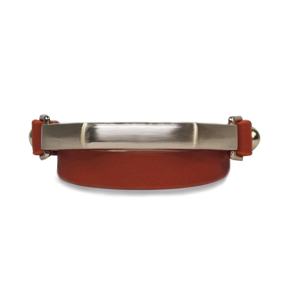 Sash Leather Bracelet- Orange